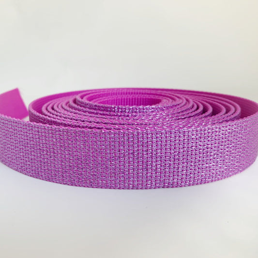 Glitter Webbing Hot Pink