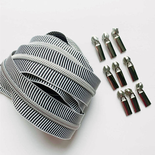 Zipper Black & White SKINNYSTRIPES PACK