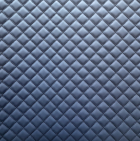 Quilted Vinyl Navy Blue
