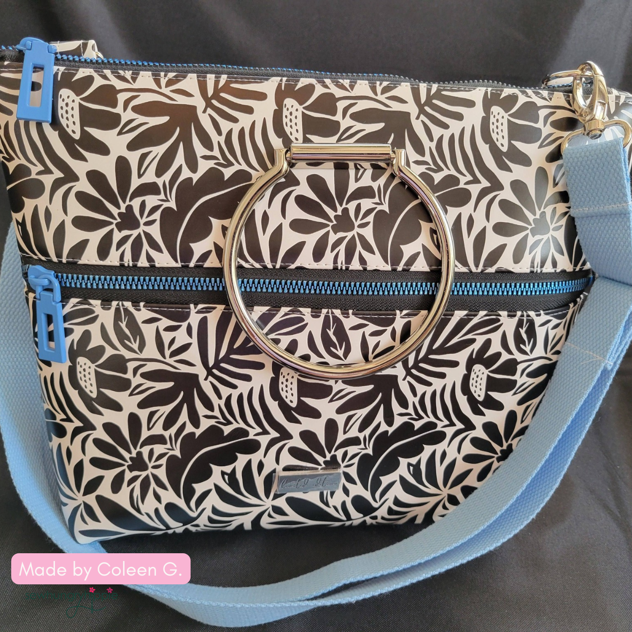 Black and Cream Floral Vinyl