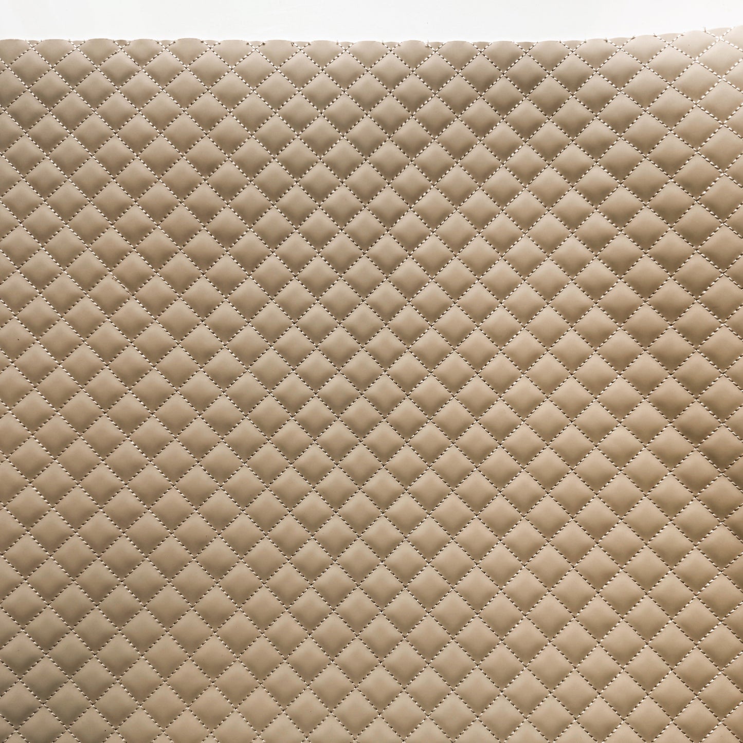 Quilted Vinyl Light Beige - Eggshell Pre-Quilted Fabric for Bags