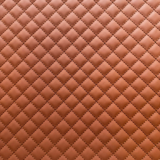 Brown quilted leather texture