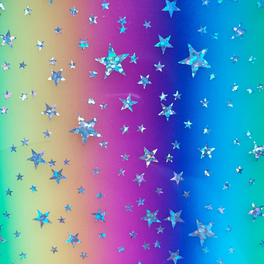 Rainbow Glittery Stars